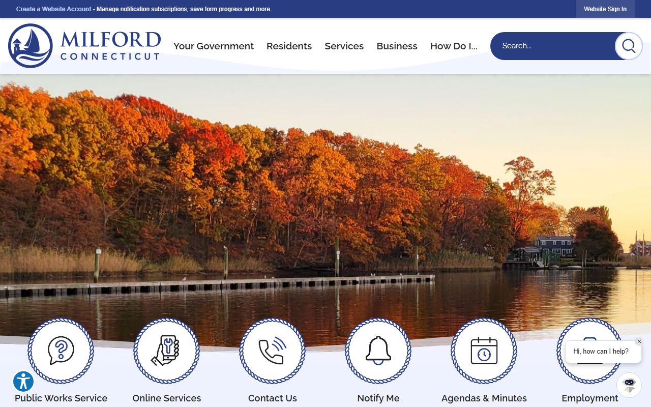 Milford Police Department city website portal for accessing police records