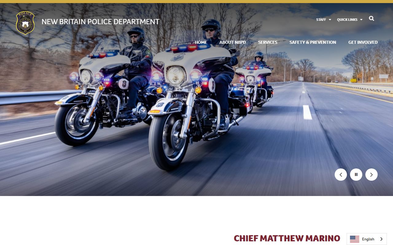 New Britain Police Department building on Chestnut Street