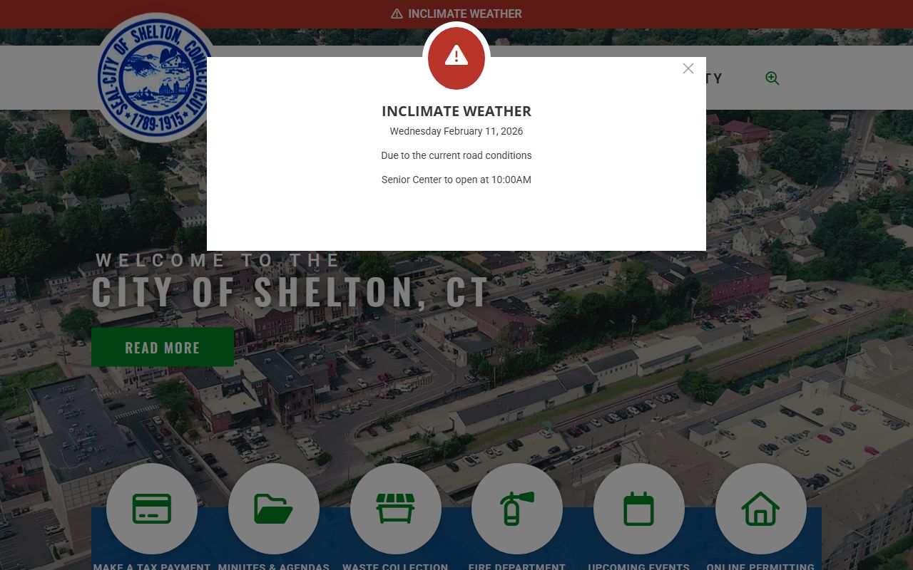 Shelton City Website for police records information