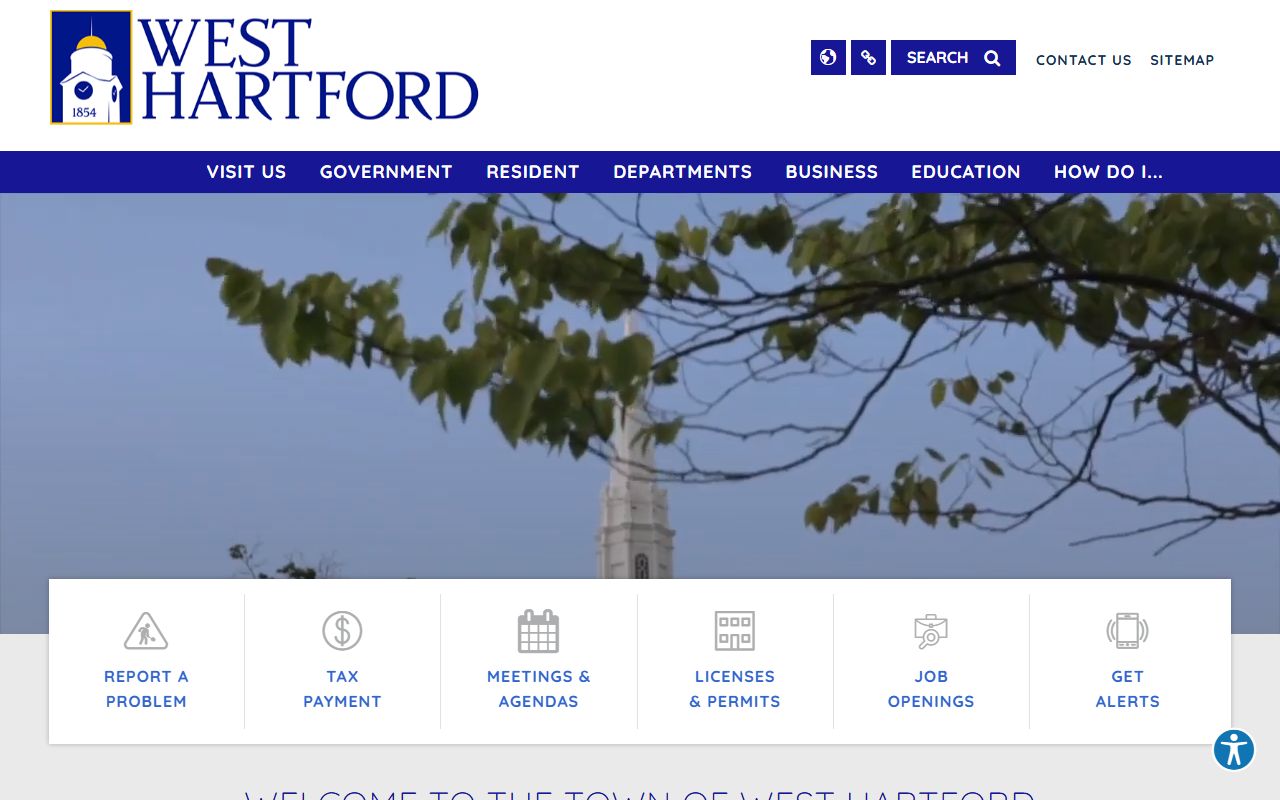West Hartford Police Department building on Raymond Road