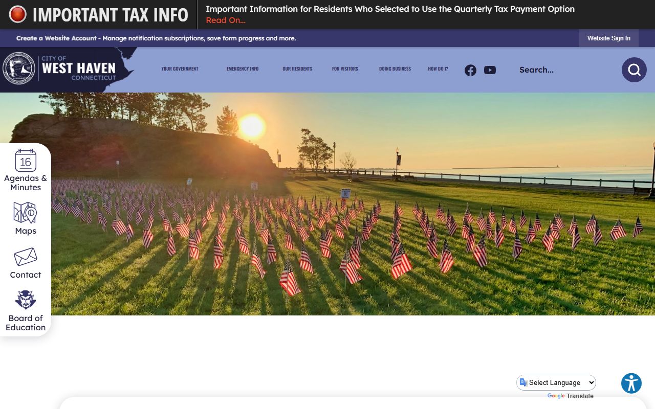 West Haven city website for police records